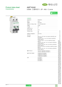 A9F74240 | iC60N - 소형차단기 - 2P - 40A - C curve