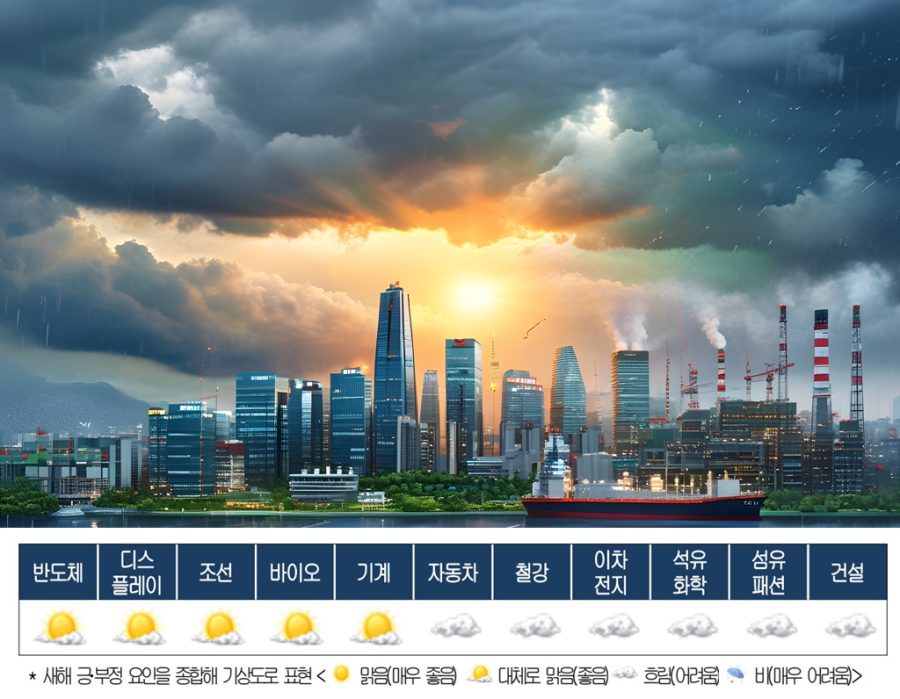 2025년 산업기상도, AI·조선 ‘맑음’, 자동차·철강 ‘흐림’ - 산업종합저널 동향