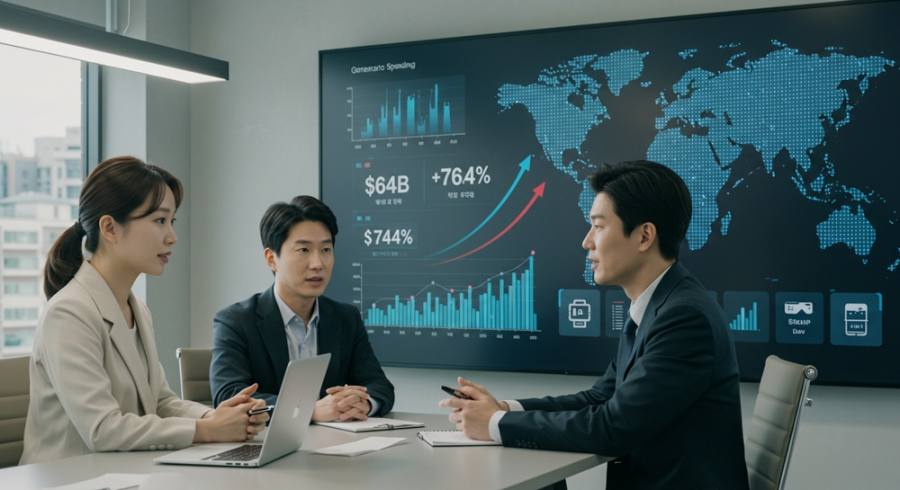 생성형 AI 지출, 올해 76.4% 급증…총 6천440억 달러 전망 - 산업종합저널 동향