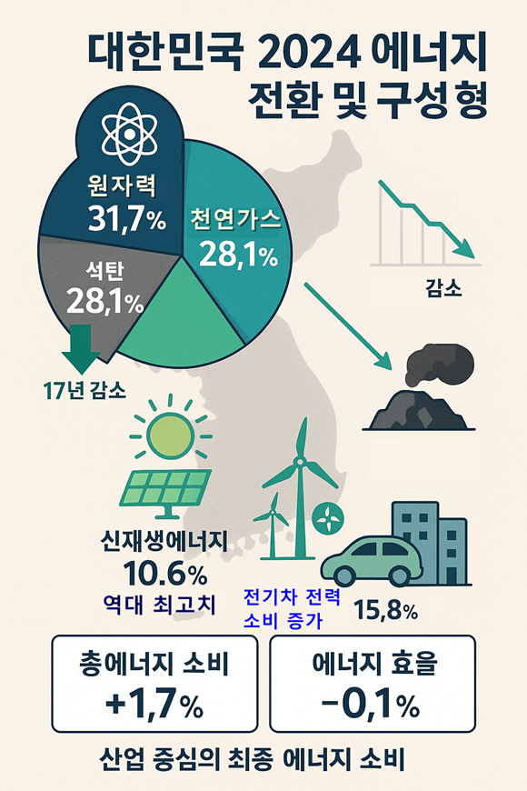 신재생에너지 발전비중 첫 10% 돌파… 석탄, 17년 만에 3위로 밀려 - 산업종합저널 에너지