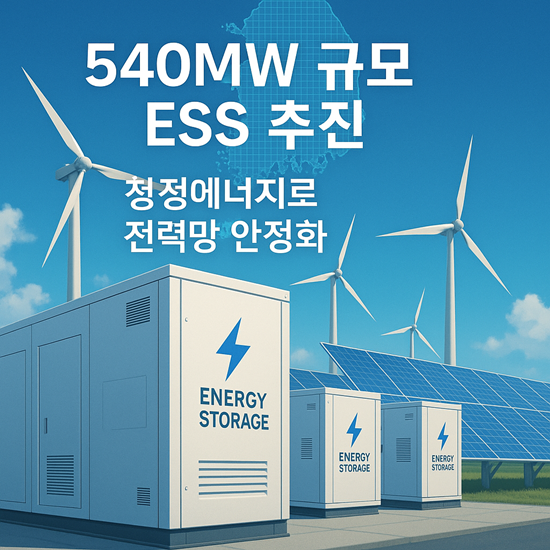 정부, 540MW 규모 에너지저장장치(ESS) 도입 추진 - 산업종합저널 에너지