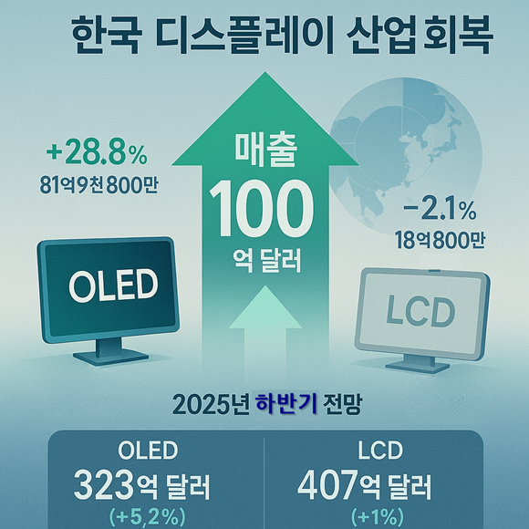韓 디스플레이, 3년 만에 매출 100억 달러 회복…OLED 중심 글로벌 점유율 확대 - 산업종합저널 전자