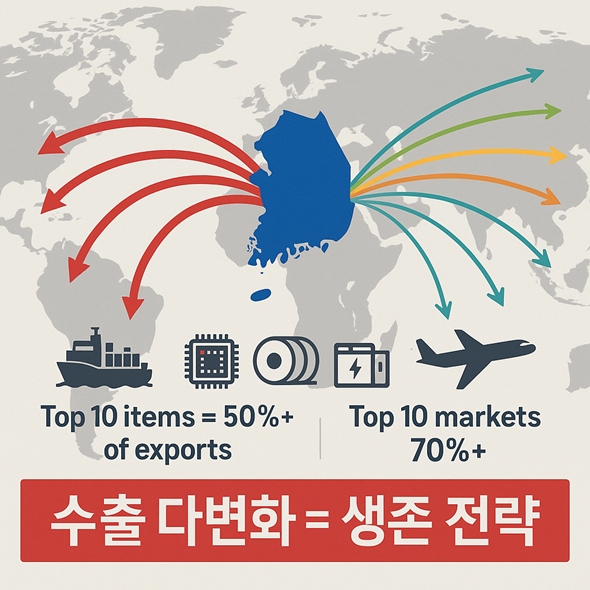 한국 수출, 집중도 최고치…“품목·시장 다변화가 생존 좌우” - 산업종합저널 동향