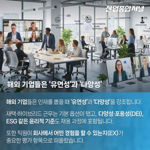 [카드뉴스] 채용 키워드, 글로벌은 ‘다양성’ 한국은 ‘실무’ - 산업종합저널 동향