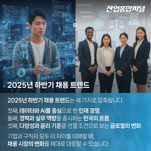 [카드뉴스] 채용 키워드, 글로벌은 ‘다양성’ 한국은 ‘실무’ - 산업종합저널 동향