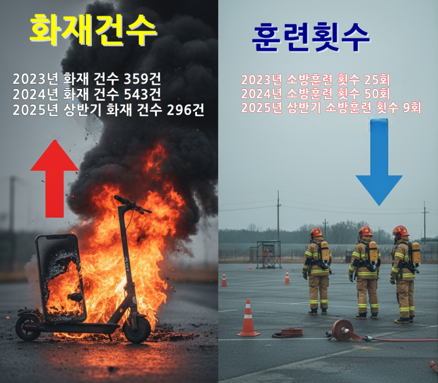 배터리 화재·피해액 ‘역대급’ 폭증… 소방 훈련은 되레 ‘급감’ - 산업종합저널 동향