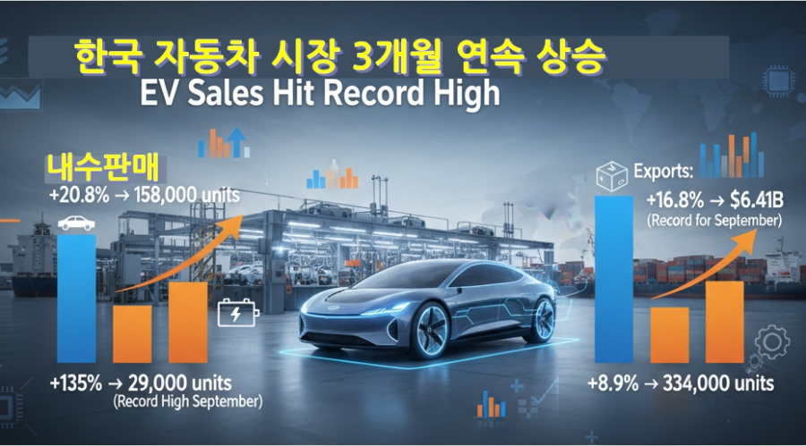 '조업일수 효과' 9월 車 내수·수출·생산 동반 상승… 전기차 내수, 연간 최대치 경신 - 산업종합저널 동향