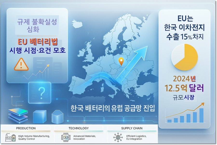 불확실성 속 유럽으로 가는 韓 배터리, '정책 블라인드' 속 유럽행 여정길 - 산업종합저널 정책