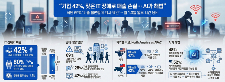팀뷰어 "기업 42%, 잦은 IT 장애로 매출 손실… AI가 해법" - 산업종합저널 동향