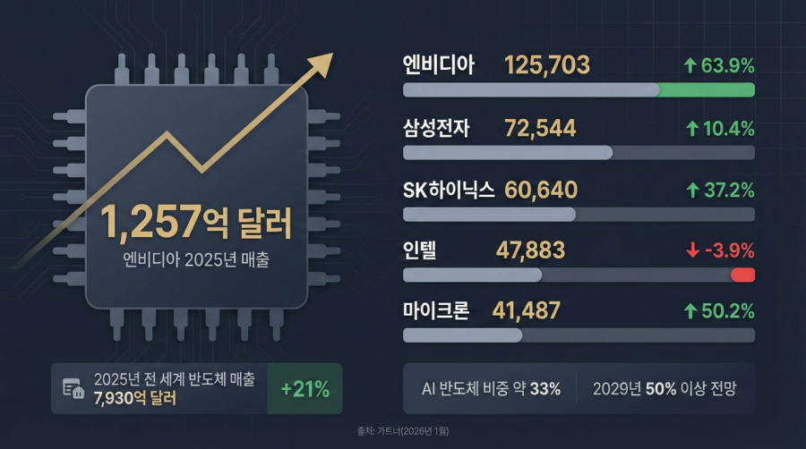 AI가 바꾼 반도체 권력…엔비디아, 사상 첫 ‘1300억 달러’ 시대 열었다 - 산업종합저널 전자