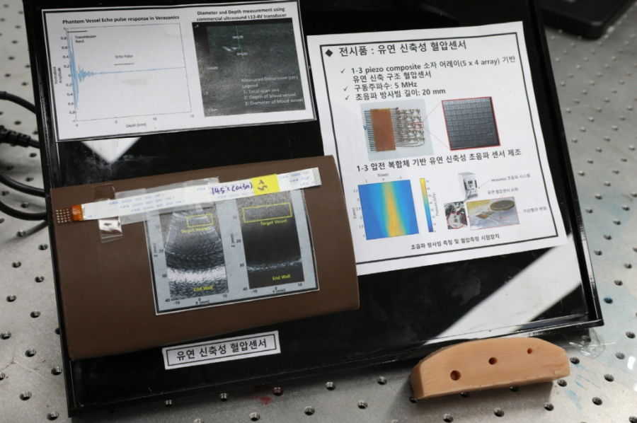 기계연-KIST, 세계 최초 피부 부착형 ‘초음파 혈압 센서’ 개발 ‘1g’ 초경량에 오차범위 4mmHg 이내… - 산업종합저널 장비