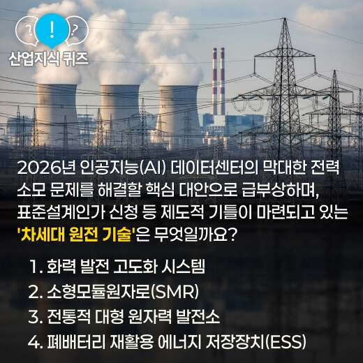 [산업지식퀴즈] 에너지 인프라 산업, AI 전력 확보 구원투수 SMR - 산업종합저널 에너지