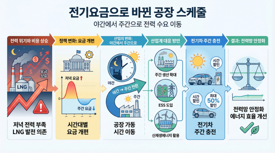 요금표가 공장 시계를 바꾼다… 전력 수요 ‘낮’으로 대이동 - 산업종합저널 전기