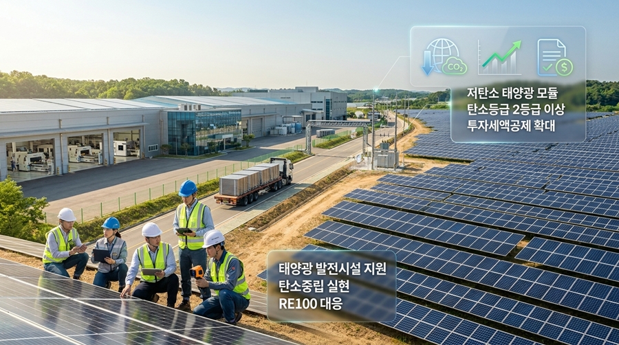 저탄소 태양광 모듈, 생산 넘어 '발전소 설치'도 세액공제…국산화 생태계 키운다 - 산업종합저널 에너지