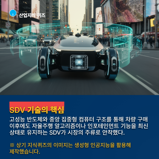 [산업지식퀴즈] 모빌리티 산업, 소프트웨어 중심 차량 SDV 시대 - 산업종합저널 전자
