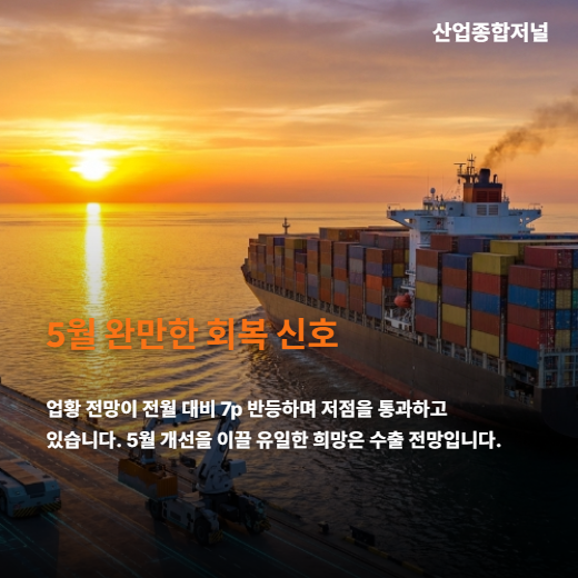 [카드뉴스] 4월 제조업 체감경기 더 식었다…5월 수출만 ‘반짝’ 반등 전망 - 산업종합저널 전자