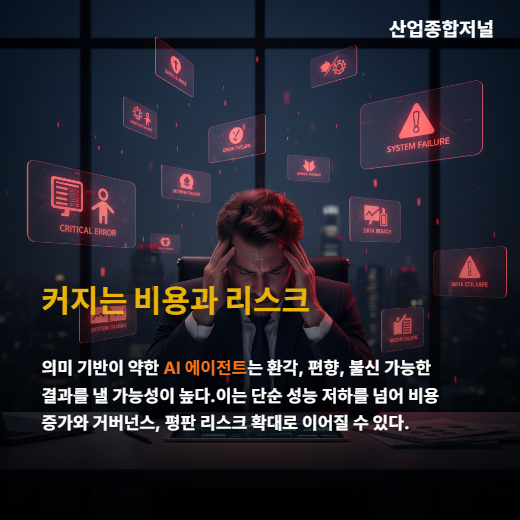 [카드뉴스] AI 에이전트 10곳 중 4곳 실패... ‘맥락’ 모르면 투자금만 날린다 - 산업종합저널 FA
