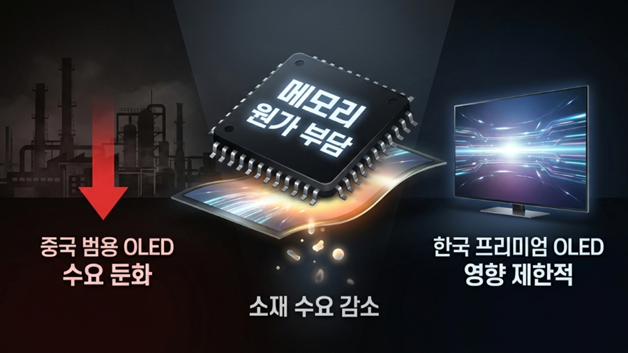 [시장분석] 메모리發 원가 압박에 꺾인 OLED 소재… 韓·中 체질 차이 갈랐다 - 산업종합저널 전자