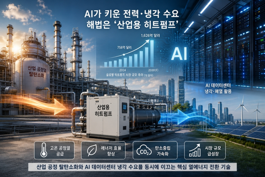 AI 데이터센터 폐열, 산업용 히트펌프가 잡는다 - 산업종합저널 부품