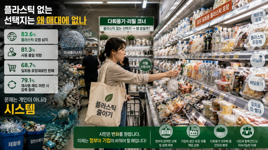 [이슈] 플라스틱 없는 선택지는 왜 매대에 없나 - 산업종합저널 에너지