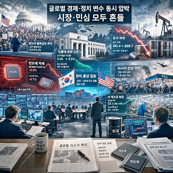 [국제동향] 글로벌 경제·정치 변수 동시 압박…시장·민심 모두 흔들 - 산업종합저널 FA