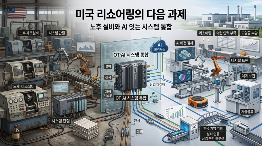 미국 리쇼어링의 다음 과제…노후 설비와 AI 잇는 시스템 통합 - 산업종합저널 FA