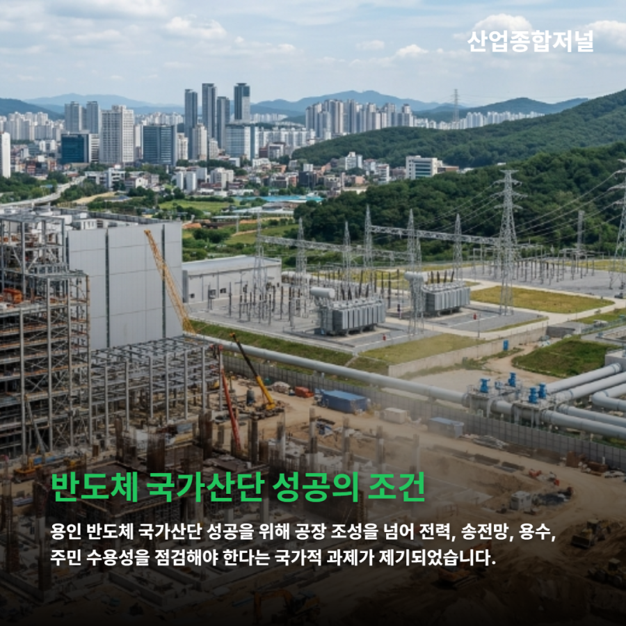 [카드뉴스] 용인 반도체 국가산단, 전력·용수 공급계획 다시 본다 - 산업종합저널 에너지