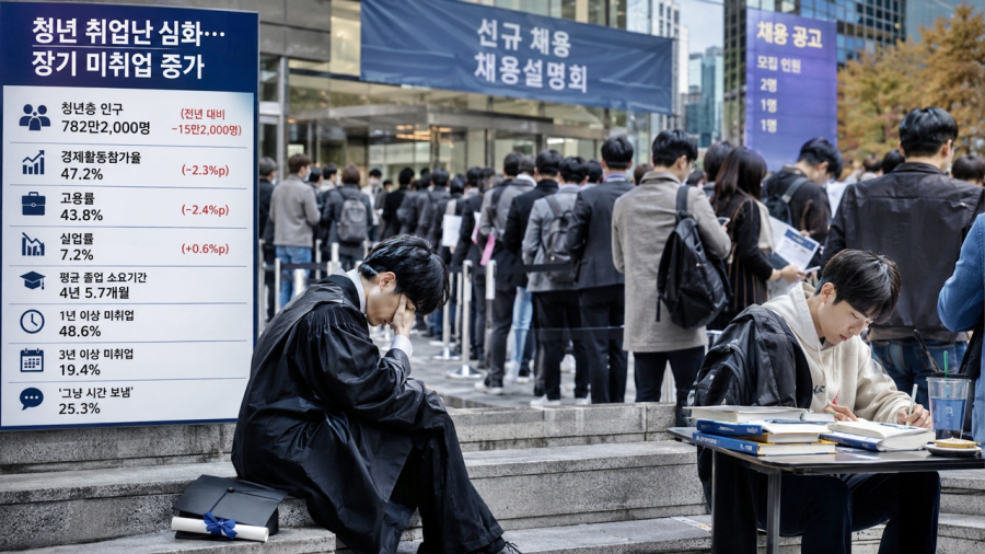 청년 고용 한파 다시 짙어졌다… 졸업 소요기간 최장, ‘그냥 시간 보냄’도 늘어 - 산업종합저널 FA