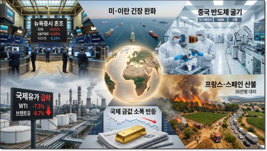 [국제동향] 미·이란 긴장 완화, 국제유가 급락에 뉴욕증시 혼조 - 산업종합저널 에너지