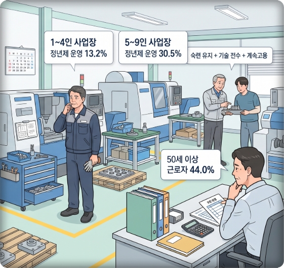 [산업톺아보기] ‘65세 정년’의 역설…늘릴 정년조차 없는 중소기업 - 산업종합저널 FA