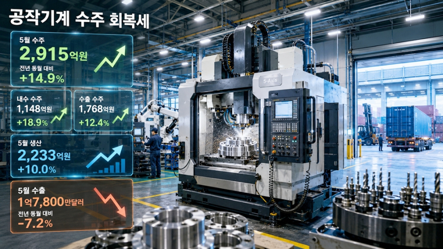 [뉴스그래픽] 공작기계 수주 회복세…내수·수출 주문 늘었지만 실제 수출은 감소 - 산업종합저널 부품