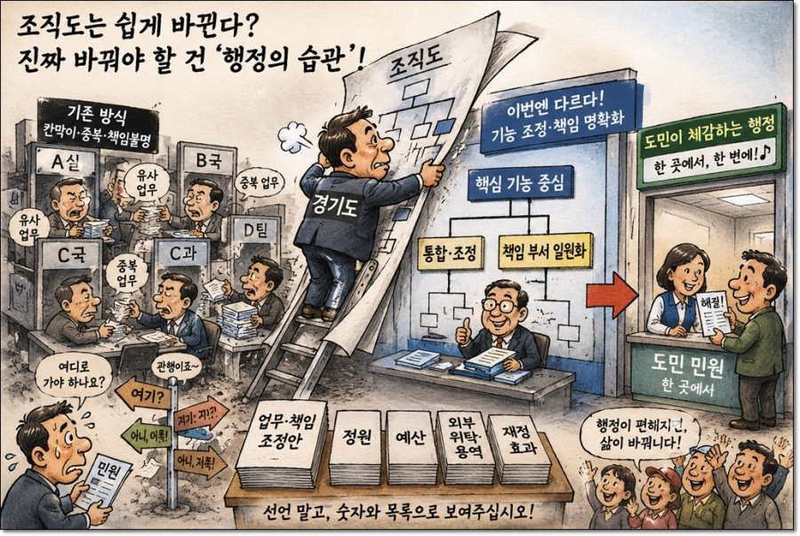 [데스크칼럼] 경기도 조직개편, 조직도보다 먼저 바뀌어야 할 것 - 산업종합저널 FA