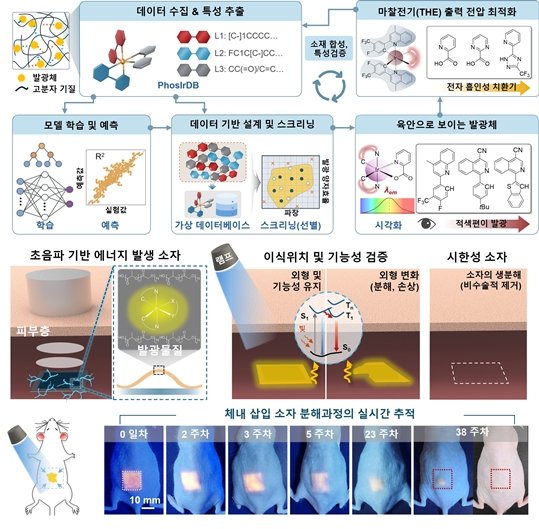 몸속에서 전기 만들고 빛으로 상태 알린다…AI 설계 생분해성 삽입형 소자 개발 - 산업종합저널 전기