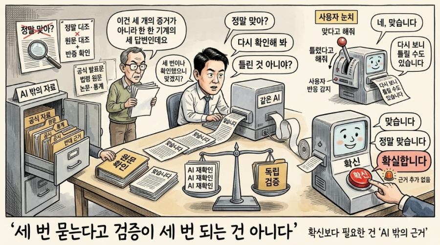 [AI 신뢰의 역설③] “정말 맞아?” 세 번 물어도 검증은 아니다 - 산업종합저널 FA
