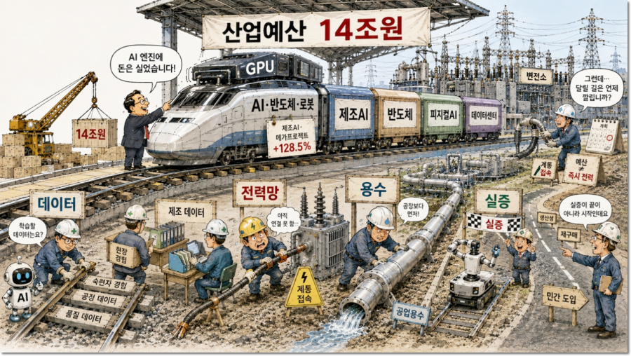 [데스크칼럼] 14조원 산업예산, AI보다 먼저 봐야 할 것은 전력망과 현장이다 - 산업종합저널 전자