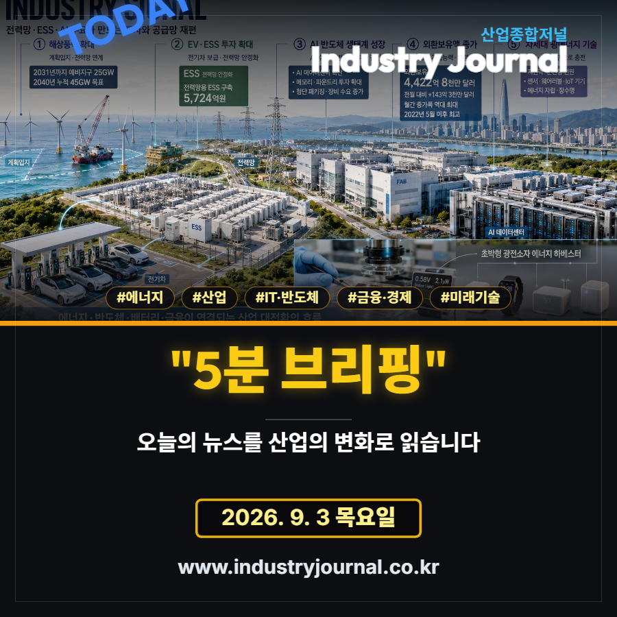 [산업종합저널 | INDUSTRY SIGNAL] 해상풍력·배터리·반도체, 산업 대전환의 현장 - 산업종합저널 에너지