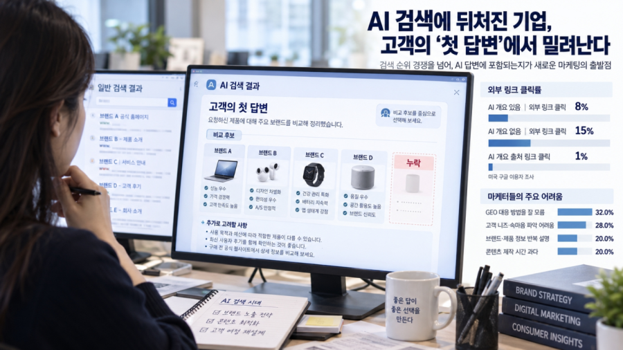 [AI 검색 시대 마케팅 재편 ①] AI 검색에 뒤처진 기업, 고객의 ‘첫 답변’에서 밀려난다 - 산업종합저널 FA