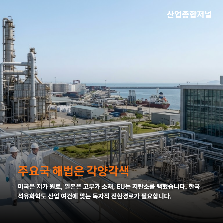[카드뉴스] 석유화학, 줄이는 게 끝이 아니다…무엇을 남길 것인가 - 산업종합저널 에너지