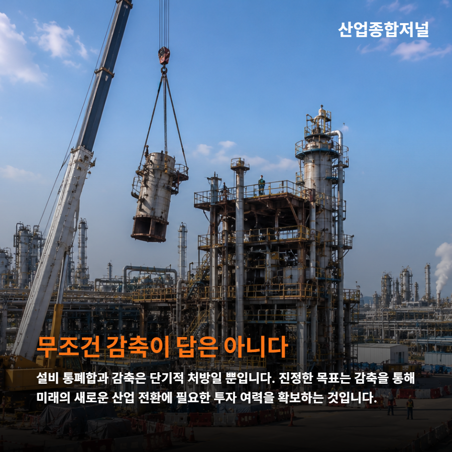 [카드뉴스] 석유화학, 줄이는 게 끝이 아니다…무엇을 남길 것인가 - 산업종합저널 에너지