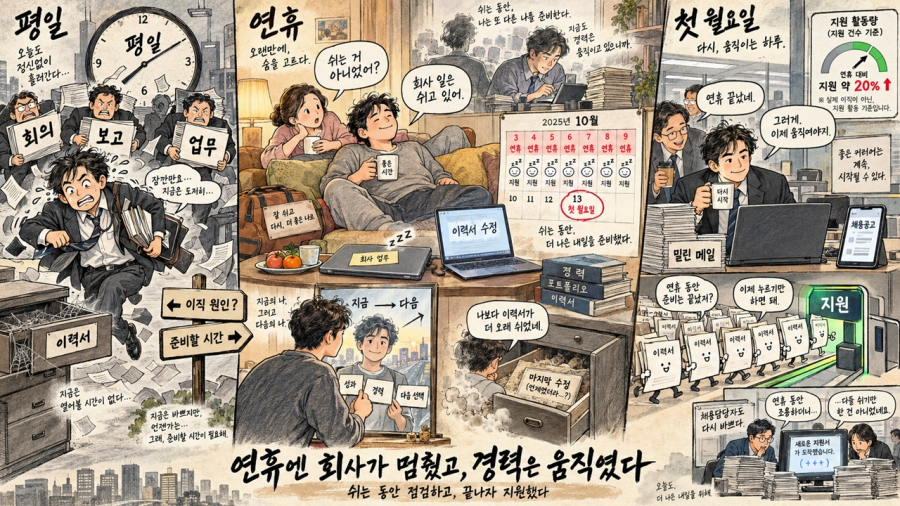 [산업톺아보기] 연휴는 쉬는 날이 아니었다…이직은 왜 명절 뒤 움직이나 - 산업종합저널 FA