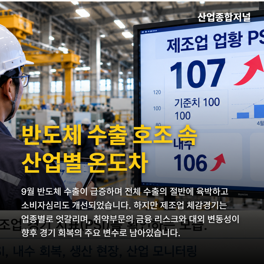 [산업종합저널 | INDUSTRY SIGNAL] 반도체 수출 호조 속 산업별 온도차…금융 취약부문·대외 변동성은 변수 - 산업종합저널 FA