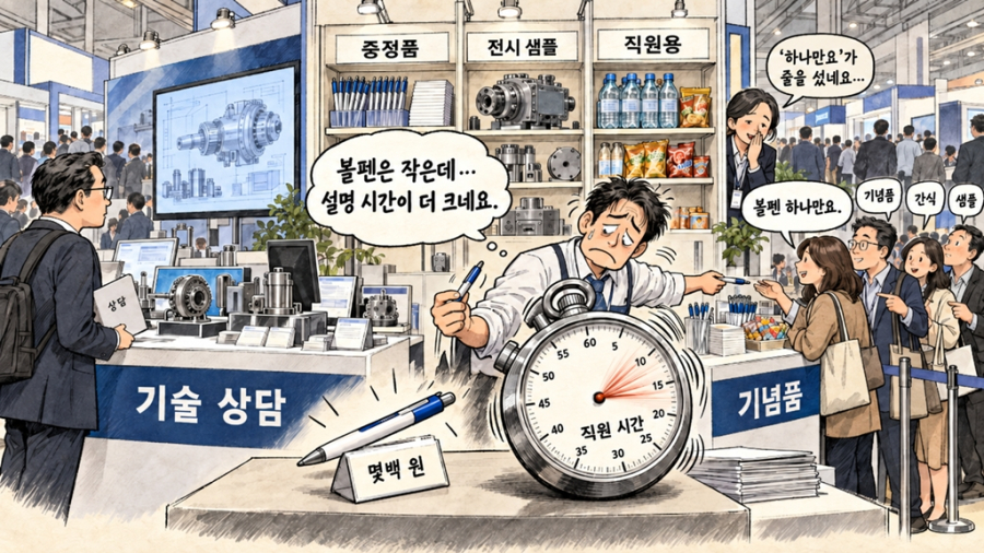[산업톺아보기] “볼펜 하나만요”…전시회 부스가 ‘무료 물품 창구’가 될 때 - 산업종합저널 부품