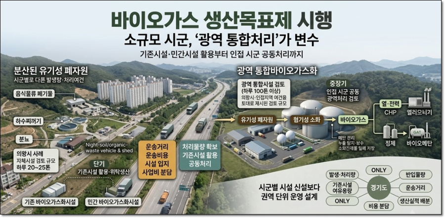 바이오가스 생산목표제 시행…소규모 시군 ‘광역 통합처리’가 변수 - 산업종합저널 에너지