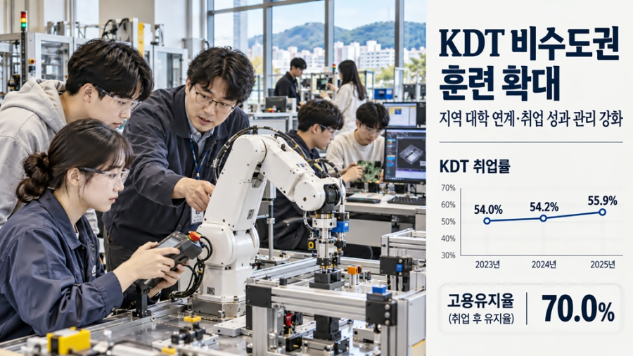 고용부, KDT 비수도권 훈련 확대…취업 성과 관리 강화 - 산업종합저널 FA