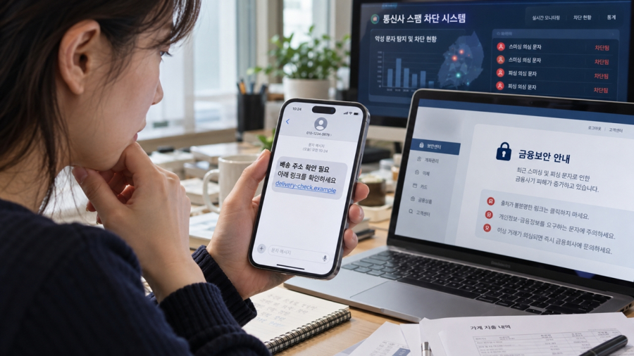 배송·은행 사칭 문자사기 확산…통신사는 차단, 은행은 피해 보상 - 산업종합저널 FA