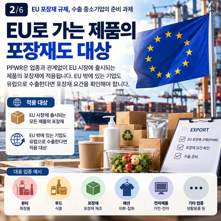 [카드뉴스] EU 포장재 규제, 수출 중소기업의 준비 과제 - 산업종합저널 부품