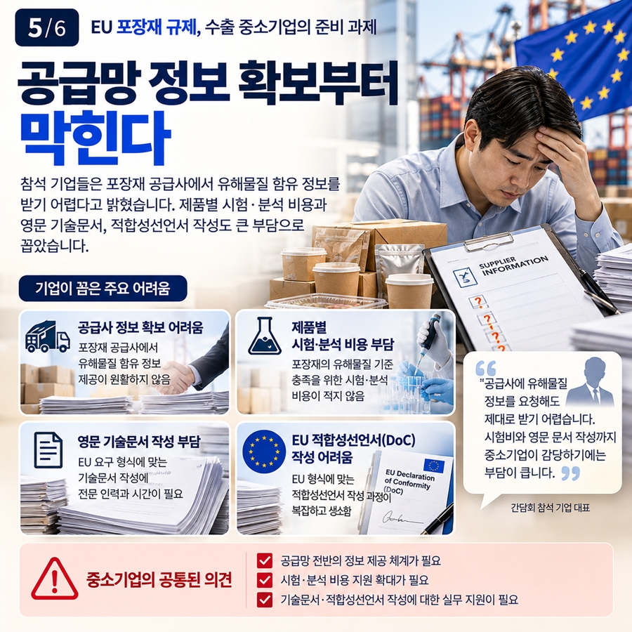 [카드뉴스] EU 포장재 규제, 수출 중소기업의 준비 과제 - 산업종합저널 부품