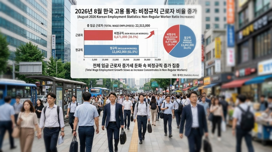 비정규직 867만명·비중 38.5%…임금근로자 증가분의 91% 차지 - 산업종합저널 전자
