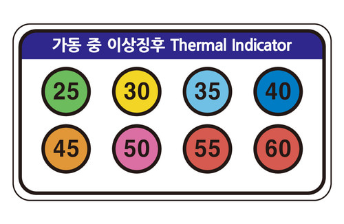 가역성 변색 온도라벨 8구