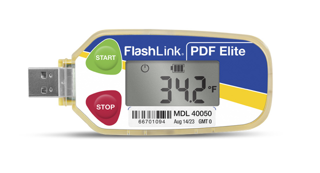 FlashLink® PDF Elite In-Transit Logger(1회용 온도 데이트 로그)